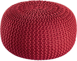 SVJ Poef - 55x55x37 cm - Katoen - Rood