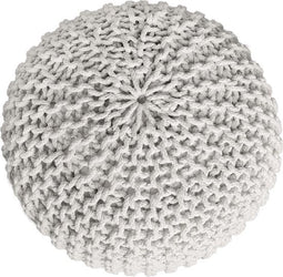SVJ Poef - 55x55x37 cm - Katoen - Wit