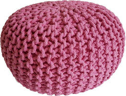 SVJ Poef Rond - 45 x 45 x 30 cm - Katoen - Roze