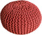SVJ Poef Rond - 45 x 45 x 30 cm - Katoen - Terracotta