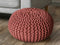 SVJ Poef Rond - 45 x 45 x 30 cm - Katoen - Terracotta