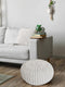 SVJ Poef Rond - 45 x 45 x 30 cm - Katoen - Wit