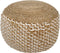 SVJ Poef Rond - 50 x 50 x 35 cm - Katoen/Jute - Bruin