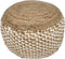 SVJ Poef Rond - 50 x 50 x 35 cm - Katoen/Jute - Bruin