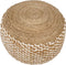 SVJ Poef Rond - 50 x 50 x 35 cm - Katoen/Jute - Bruin