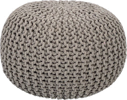 SVJ Poef Rond - 55 x 55 x 37 cm - Katoen - Beige