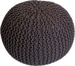SVJ Poef Rond - 55 x 55 x 37 cm - Katoen - Bruin