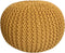 SVJ Poef Rond - 55 x 55 x 37 cm - Katoen - Geel