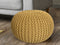 SVJ Poef Rond - 55 x 55 x 37 cm - Katoen - Geel