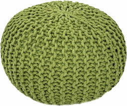 SVJ Poef Rond - 55 x 55 x 37 cm - Katoen - Lichtgroen