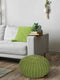 SVJ Poef Rond - 55 x 55 x 37 cm - Katoen - Lichtgroen