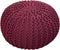 SVJ Poef Rond - 55 x 55 x 37 cm - Katoen - Rood