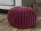 SVJ Poef Rond - 55 x 55 x 37 cm - Katoen - Rood