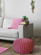 SVJ Poef Rond - 55 x 55 x 37 cm - Katoen - Roze