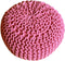 SVJ Poef Rond - 55 x 55 x 37 cm - Katoen - Roze