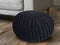 SVJ Poef Rond - 55 x 55 x 37 cm - Katoen - Zwart
