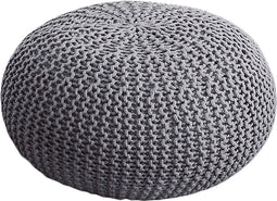 SVJ Poef Rond - 55 x 55 x 37 cm - Kunststof - Grijs