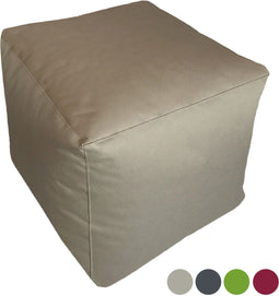 SVJ Poef Vierkant - 45 x 45 x 45 cm - Nylon - Taupe
