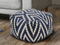 SVJ Poef Vierkant - 55 x 55 x 37 cm - Katoen - Blauw