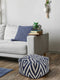 SVJ Poef Vierkant - 55 x 55 x 37 cm - Katoen - Blauw