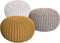 SVJ Poefs Rond - 55 x 55 x 37 cm - Katoen - Beige - Set van 3