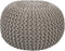 SVJ Poefs Rond - 55 x 55 x 37 cm - Katoen - Beige - Set van 3