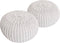 SVJ Poefs Rond - 55 x 55 x 37 cm - Katoen - Wit - Set van 2