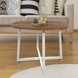 SVJ Salontafel - 60x60x45 cm - Mangohout - Wit