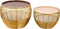 SVJ Salontafel Rond - 49 x 49 x 37 cm - Metaal - Roze/Goud - Set van 2