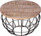 SVJ Salontafel Rond - 55 x 55 x 37 cm - Metaal - Grijs/Lichtbruin