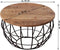 SVJ Salontafel Rond - 55 x 55 x 37 cm - Metaal - Grijs/Lichtbruin
