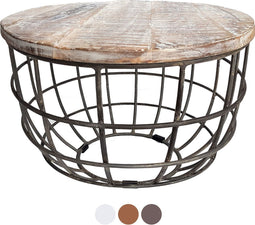 SVJ Salontafel Rond - 55 x 55 x 37 cm - Metaal - Zwart
