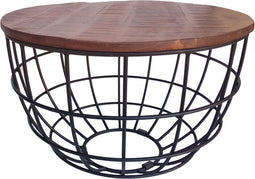 SVJ Salontafel Rond - 55 x 55 x 37 cm - Metaal - Zwart