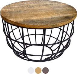 SVJ Salontafel Rond - 55 x 55 x 37 cm - Metaal - Zwart
