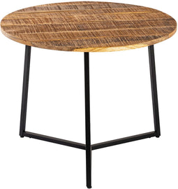 SVJ Salontafel Rond - 56 x 56 x 45 cm - Metaal - Zwart/Bruin