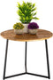 SVJ Salontafel Rond - 56 x 56 x 45 cm - Metaal - Zwart/Bruin