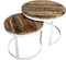 SVJ Salontafel Rond - 58 x 58 x 46 cm - Metaal - Wit - Set van 2