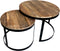 SVJ Salontafel Rond - 58 x 58 x 46 cm - Metaal - Zwart - Set van 2