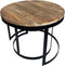 SVJ Salontafel Rond - 58 x 58 x 46 cm - Metaal - Zwart - Set van 2