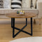 SVJ Salontafel Rond - 60 x 60 x 45 cm - Metaal - Zwart/Bruin