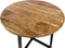 SVJ Salontafel Rond - 60 x 60 x 45 cm - Metaal - Zwart/Bruin