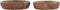 SVJ Schaal - 17x17x4 cm - Hout - Naturel - Set van 2