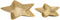 SVJ Schaal - 25x25x3 cm - Aluminium - Goud - Set van 2