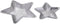 SVJ Schaal - 25x25x3 cm - Aluminium - Zilver - Set van 2