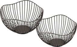SVJ Schalen Rond - 25 x 25 x 4 cm - Metaal - Zwart - Set van 2