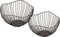 SVJ Schalen Rond - 25 x 25 x 4 cm - Metaal - Zwart - Set van 2