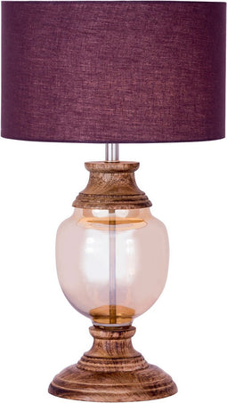 SVJ Staande Lamp Rond - 30 x 30 x 52 cm - Hout - Bordeaux