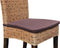 SVJ Stoelkussen Vierkant - 45 x 43 x 3 cm - Microvezel - Bruin