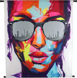 SVJ Streetart Wanddecoratie - 105x105 cm - Velvet - Meerkleurig