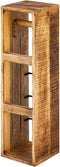 SVJ Toiletpapierhouder Rechthoekig - 17 x 17 x 65 cm - Hout - Bruin